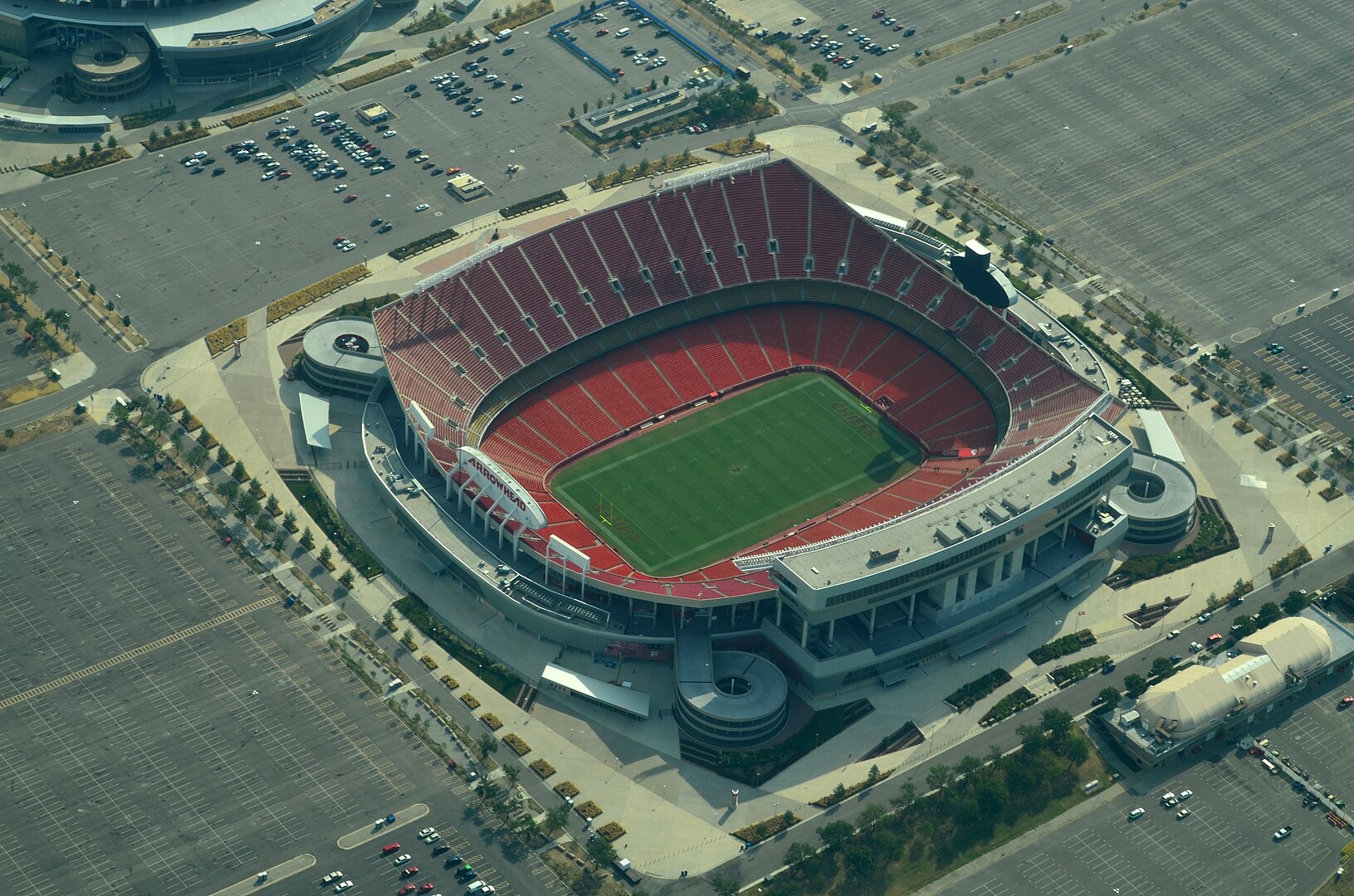 Aerial view of Arrowhead Stadium